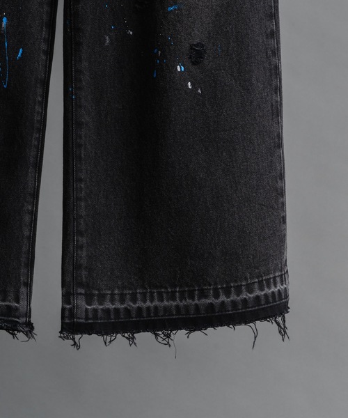 PHILTHEORY(フィルセオリー)の「Gimmick damage paint denim pants/ギミックダメージペイントデニムパンツ(デニムパンツ・メンズ・ブラック・1/3/2)」の21枚目の写真