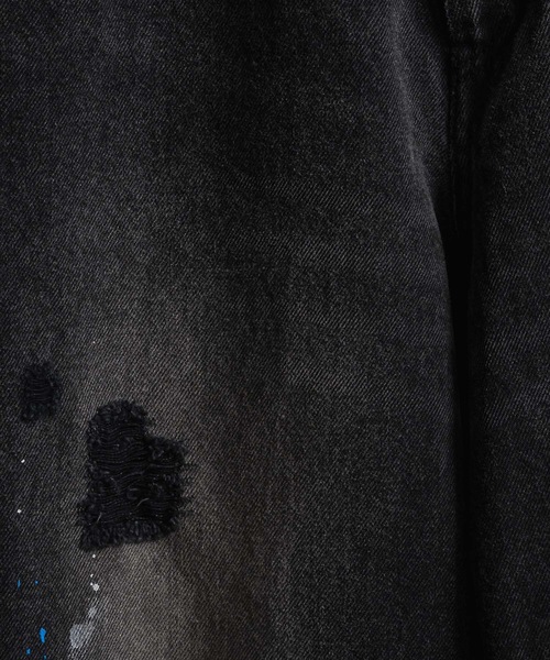 PHILTHEORY(フィルセオリー)の「Gimmick damage paint denim pants/ギミックダメージペイントデニムパンツ(デニムパンツ・メンズ・ブラック・1/3/2)」の22枚目の写真