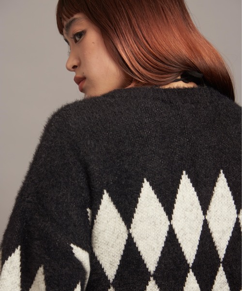 JACKROSE（ジャックローズ）の「JE DIA/ARGYLE JQ SHAGGY KNIT CARDIGAN（カーディガン/ボレロ・メンズ・その他4/その他3/その他2/その他1・M/L）」の5枚目の写真