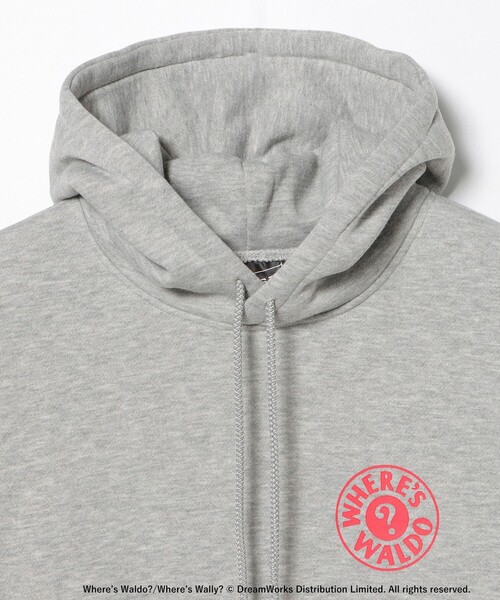 BEAMS T（ビームスティー）の「BEAMS T / WHERE’S WALLY? スウェット フーディ（スウェット・メンズ・グレー/グリーン・S/M/L/XL）」の4枚目の写真