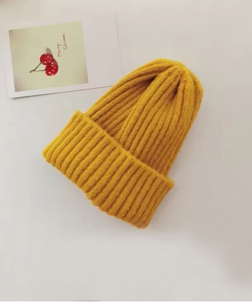 Bambin(ボンバン)の「【 Bambin / ボンバン 】 カラバリ豊富 ニットキャップ / ニット帽(ニットキャップ/ビーニー・キッズ・パープル/イエロー/オレンジ/グリーン/ピンク/レッド/グレー/ブルー/アイボリー/ブラック/ライトグレー・FREE)」の9枚目の写真