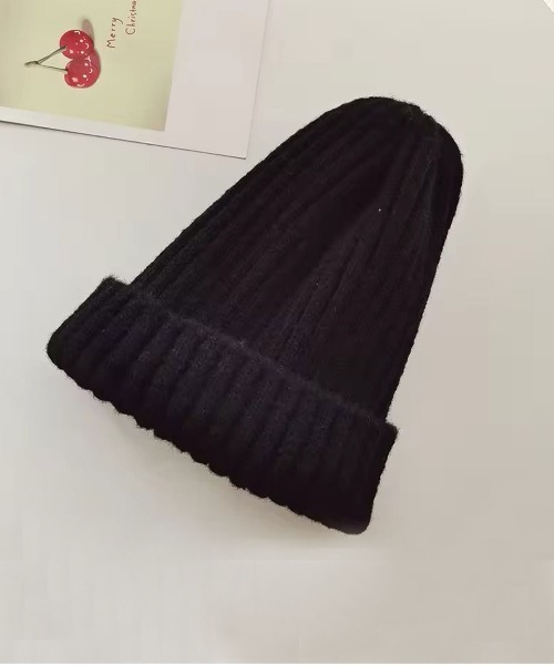 Bambin(ボンバン)の「【 Bambin / ボンバン 】 カラバリ豊富 ニットキャップ / ニット帽(ニットキャップ/ビーニー・キッズ・パープル/イエロー/オレンジ/グリーン/ピンク/レッド/グレー/ブルー/アイボリー/ブラック/ライトグレー・FREE)」の3枚目の写真