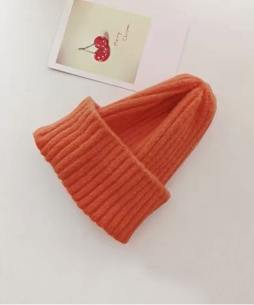 Bambin(ボンバン)の「【 Bambin / ボンバン 】 カラバリ豊富 ニットキャップ / ニット帽(ニットキャップ/ビーニー・キッズ・パープル/イエロー/オレンジ/グリーン/ピンク/レッド/グレー/ブルー/アイボリー/ブラック/ライトグレー・FREE)」の12枚目の写真