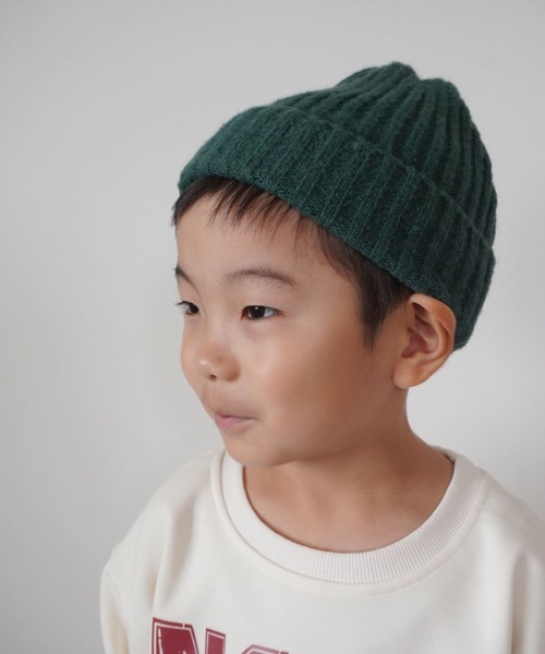 Bambin(ボンバン)の「【 Bambin / ボンバン 】 カラバリ豊富 ニットキャップ / ニット帽(ニットキャップ/ビーニー・キッズ・パープル/イエロー/オレンジ/グリーン/ピンク/レッド/グレー/ブルー/アイボリー/ブラック/ライトグレー・FREE)」の17枚目の写真