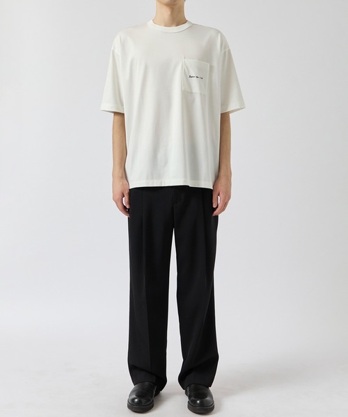 STUDIOUS（ステュディオス）の「【STUDIOUS】BEYOND THE HERE Tシャツ 接触冷感（Tシャツ/カットソー・メンズ・ブラック/ホワイト・1/2）」の3枚目の写真