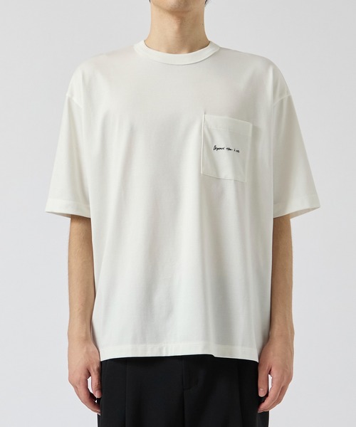 STUDIOUS（ステュディオス）の「【STUDIOUS】BEYOND THE HERE Tシャツ 接触冷感（Tシャツ/カットソー・メンズ・ブラック/ホワイト・1/2）」の4枚目の写真