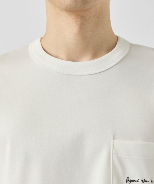 STUDIOUS（ステュディオス）の「【STUDIOUS】BEYOND THE HERE Tシャツ 接触冷感（Tシャツ/カットソー・メンズ・ブラック/ホワイト・1/2）」の7枚目の写真