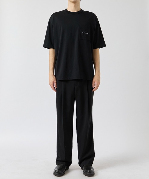 STUDIOUS（ステュディオス）の「【STUDIOUS】BEYOND THE HERE Tシャツ 接触冷感（Tシャツ/カットソー・メンズ・ブラック/ホワイト・1/2）」の10枚目の写真