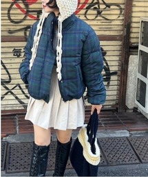 ショート丈中綿パディングブルゾン