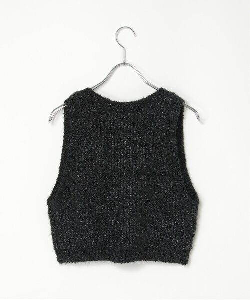 VENCEEXCHANGE（ヴァンスエクスチェンジ）の「畦編みショートベスト（ベスト・レディース・オフホワイト/ベージュ/ブラック・FREE）」の5枚目の写真