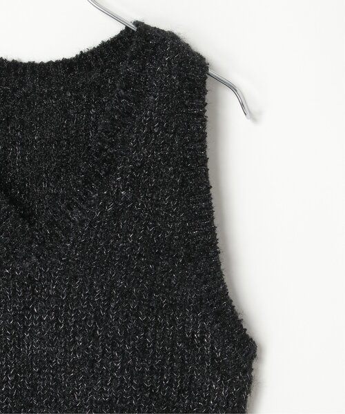 VENCEEXCHANGE（ヴァンスエクスチェンジ）の「畦編みショートベスト（ベスト・レディース・オフホワイト/ベージュ/ブラック・FREE）」の6枚目の写真