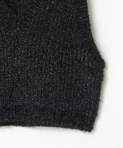 VENCEEXCHANGE（ヴァンスエクスチェンジ）の「畦編みショートベスト（ベスト・レディース・オフホワイト/ベージュ/ブラック・FREE）」の7枚目の写真