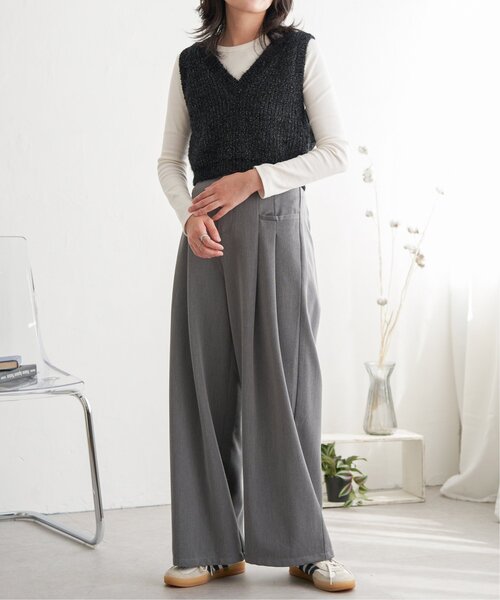 VENCEEXCHANGE（ヴァンスエクスチェンジ）の「畦編みショートベスト（ベスト・レディース・オフホワイト/ベージュ/ブラック・FREE）」の17枚目の写真