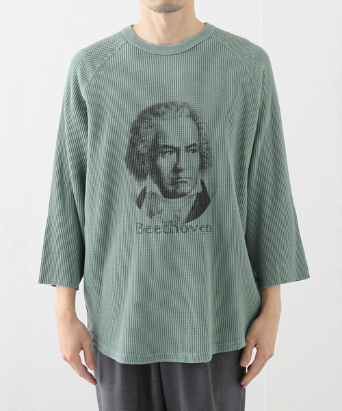 THRIFTY LOOK（スリフティールック）の「THRIFTY LOOK/スリフティールック Beethoven Waffle（Tシャツ/カットソー・メンズ・ホワイト/グリーン・MEDIUM/LARGE）」の9枚目の写真