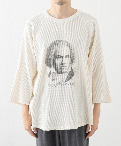 THRIFTY LOOK（スリフティールック）の「THRIFTY LOOK/スリフティールック Beethoven Waffle（Tシャツ/カットソー・メンズ・ホワイト/グリーン・MEDIUM/LARGE）」の12枚目の写真