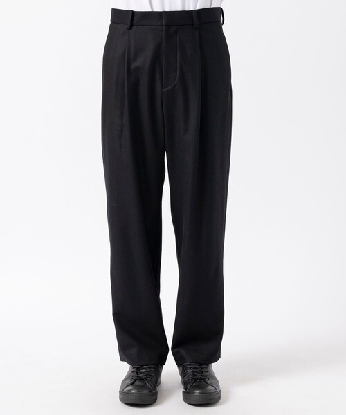 ATON/エイトン】MERINO COLLEGE FLANNEL WIDE PANTS（スラックス