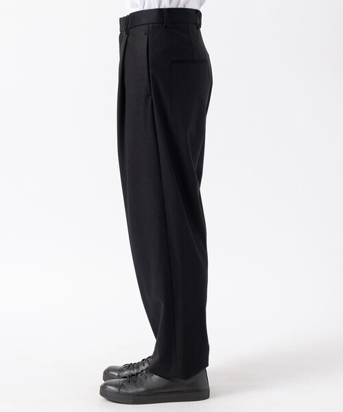 ATON/エイトン】MERINO COLLEGE FLANNEL WIDE PANTS（スラックス