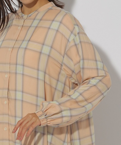 AURALEE チェックシアーシャツワンピース 34915198_b_02_215.jpg