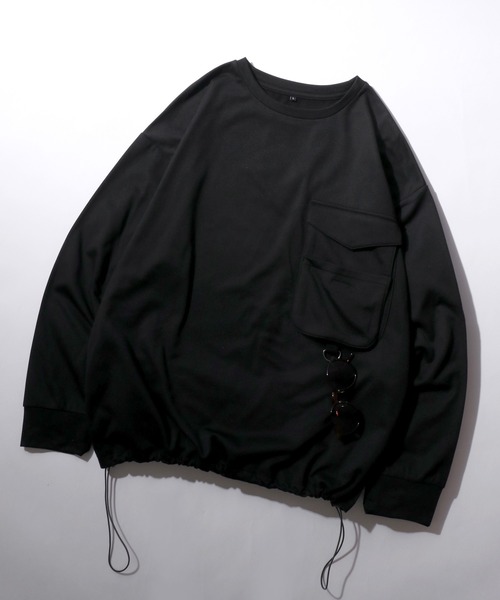 SITRY(シトリー)の「Kersey Fabric Sweat Shirt/カルゼ オーバーサイズ ドローコード 裏起毛 トレーナー スウェット レディース メンズ(スウェット・メンズ・ベージュ/ブラック/ダークグレー・LL/M/L)」の2枚目の写真