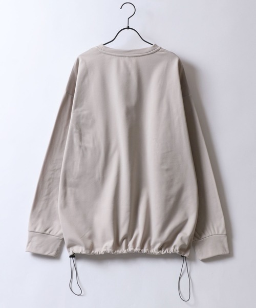 SITRY(シトリー)の「Kersey Fabric Sweat Shirt/カルゼ オーバーサイズ ドローコード 裏起毛 トレーナー スウェット レディース メンズ(スウェット・メンズ・ベージュ/ブラック/ダークグレー・LL/M/L)」の8枚目の写真