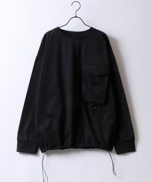 SITRY(シトリー)の「Kersey Fabric Sweat Shirt/カルゼ オーバーサイズ ドローコード 裏起毛 トレーナー スウェット レディース メンズ(スウェット・メンズ・ベージュ/ブラック/ダークグレー・LL/M/L)」の5枚目の写真