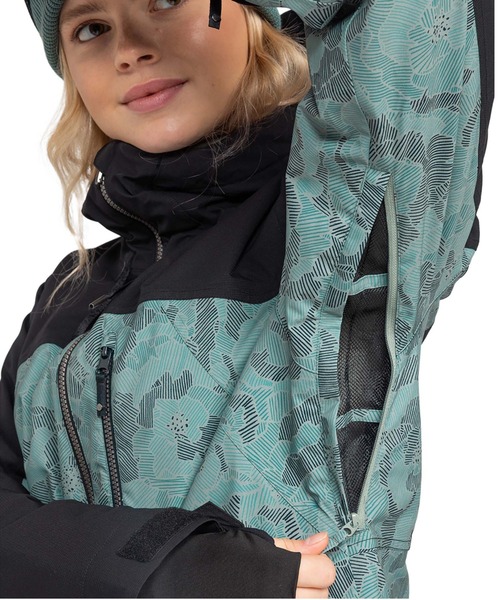 ROXY(ロキシー)の「STATED JK/ロキシースキースノーボードジャケット(マウンテンパーカー・レディース・ネイビー/グリーン・SMALL/MEDIUM)」の19枚目の写真