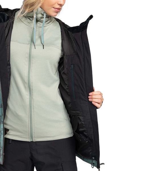 ROXY(ロキシー)の「STATED JK/ロキシースキースノーボードジャケット(マウンテンパーカー・レディース・ネイビー/グリーン・SMALL/MEDIUM)」の16枚目の写真