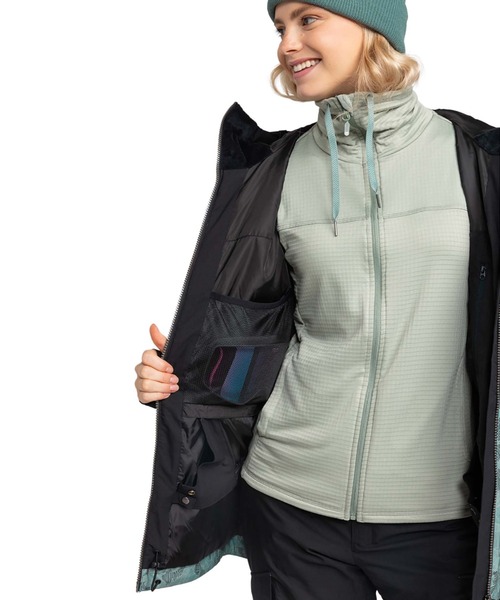 ROXY(ロキシー)の「STATED JK/ロキシースキースノーボードジャケット(マウンテンパーカー・レディース・ネイビー/グリーン・SMALL/MEDIUM)」の15枚目の写真
