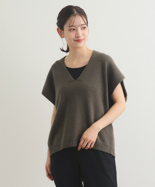 【セール】【ウールカシミヤ混】Vネックベスト（ベスト）｜LAURA ASHLEY（ローラアシュレイ） 6,600円