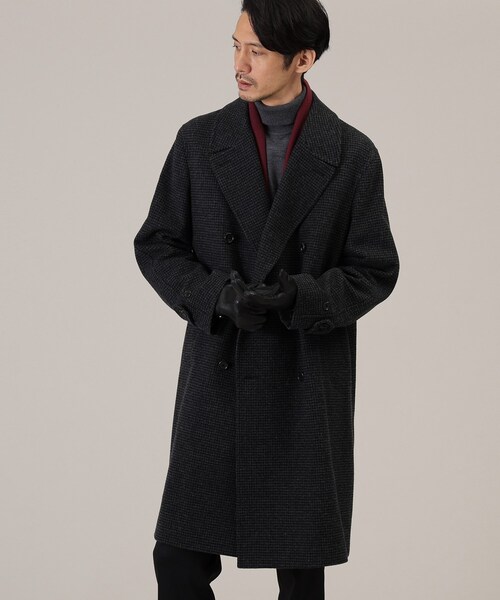 TAKEO KIKUCHI（タケオキクチ）の「◆ウール ハウンズトゥース アルスターコート（チェスターコート・メンズ・ネイビー/チャコールグレー・04/03/02）」の15枚目の写真