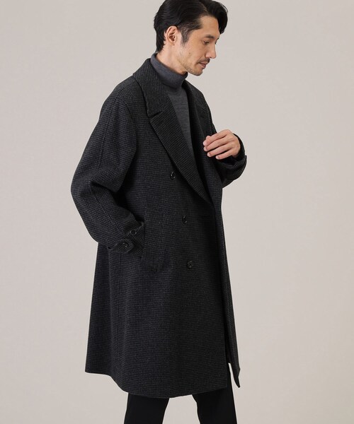 TAKEO KIKUCHI（タケオキクチ）の「◆ウール ハウンズトゥース アルスターコート（チェスターコート・メンズ・ネイビー/チャコールグレー・04/03/02）」の14枚目の写真