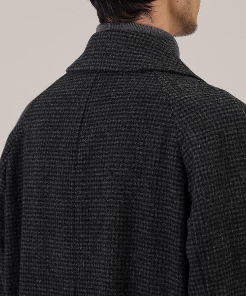 TAKEO KIKUCHI（タケオキクチ）の「◆ウール ハウンズトゥース アルスターコート（チェスターコート・メンズ・ネイビー/チャコールグレー・04/03/02）」の3枚目の写真