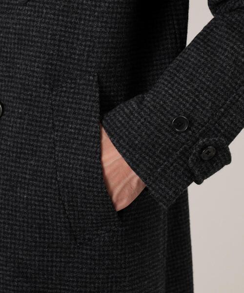 【セール】ウール ハウンズトゥース アルスターコート（チェスターコート）｜TAKEO KIKUCHI（タケオキクチ）