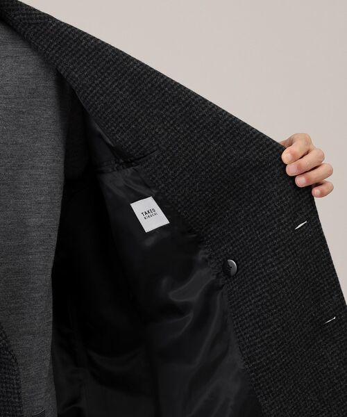 【セール】ウール ハウンズトゥース アルスターコート（チェスターコート）｜TAKEO KIKUCHI（タケオキクチ）