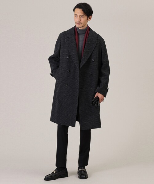 TAKEO KIKUCHI（タケオキクチ）の「◆ウール ハウンズトゥース アルスターコート（チェスターコート・メンズ・ネイビー/チャコールグレー・04/03/02）」の17枚目の写真