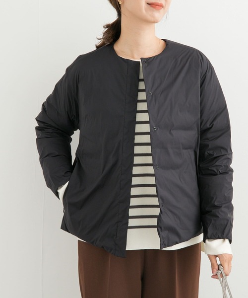 NANGA（ナンガ）の「『別注』NANGA×DOORS　INNER DOWN JACKET（ダウンジャケット/コート・レディース・モカ/ブラック・MEDIUM）」の4枚目の写真