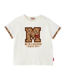 ミキハウスチェック半袖Tシャツ