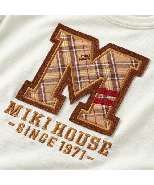 MIKI HOUSE(ミキハウス)の「ミキハウスチェック半袖Tシャツ(Tシャツ/カットソー・キッズ・ホワイト/ブルー系その他・110cm/100cm/90cm/80cm/130cm/120cm)」の4枚目の写真