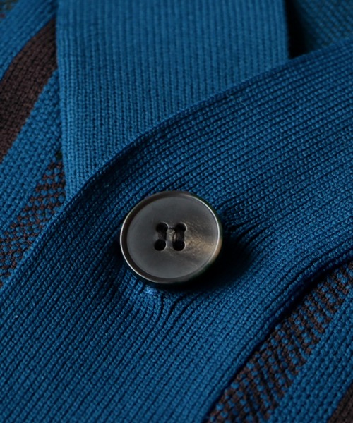 antiqua(アンティカ)の「ストライプ柄スポンジニットカーディガン(ニット/セーター・レディース・ブルー/ブラック・ONESIZE)」の16枚目の写真