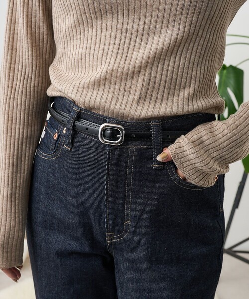 FREAK'S STORE（フリークスストア）の「ニュアンスバックルベルト（ベルト・レディース・ブラック/ベージュ・ONE SIZE）」の2枚目の写真