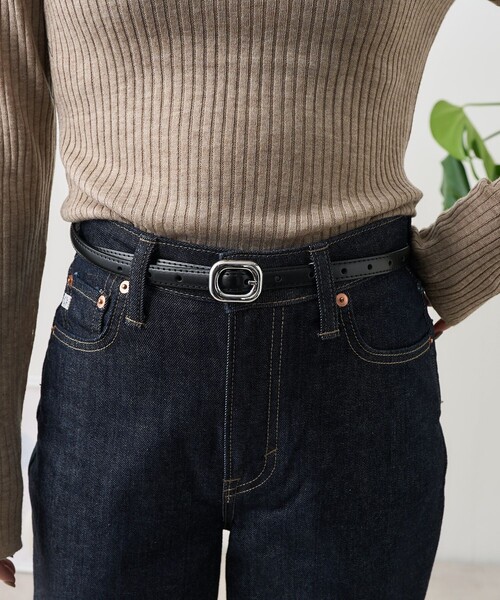 FREAK'S STORE（フリークスストア）の「ニュアンスバックルベルト（ベルト・レディース・ブラック/ベージュ・ONE SIZE）」の4枚目の写真