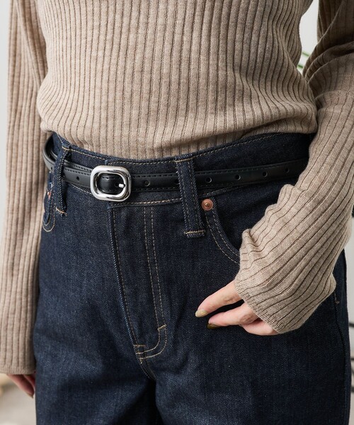 FREAK'S STORE（フリークスストア）の「ニュアンスバックルベルト（ベルト・レディース・ブラック/ベージュ・ONE SIZE）」の5枚目の写真