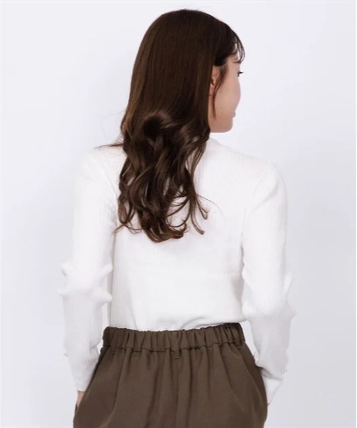 axes femme（アクシーズファム）の「ランダムパールデザインニット（ニット/セーター・レディース・ピンク/ホワイト/ブラック/ブルー・FREE）」の7枚目の写真