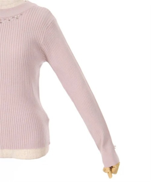 セール】ランダムパールデザインニット（ニット/セーター）｜axes