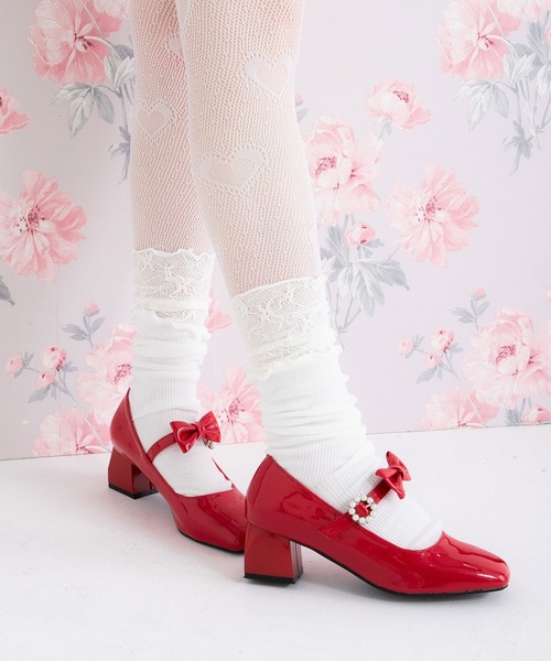 DearMyLoveRose(ディアマイラブローズ)の「パールバックルリボンストラップパンプス 【大きいサイズ有】(パンプス・レディース・ブラック系その他/ブラック/ホワイト/レッド・22.5cm/23cm/23.5cm/24cm/24.5cm/25cm)」の21枚目の写真