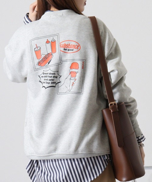 FUNALIVE(ファンアライブ)の「Brushed lining BIG sweatshirt / 裏起毛ビッグトレーナー unisex(スウェット・メンズ・ブラック/グレイッシュベージュ/ホワイト系1/ホワイト系2/グレー系2/杢グレー/ヘザーチャコール/ブラック系2/ベージュ系1/チャコールアッシュ/グリーン系1/チャコールグレー/ネイビー/オートミール/チャコール/グリーン/ブラック系1/グレー系1/ネイビー系1/ブラック系3・M/L/XL)」の2枚目の写真