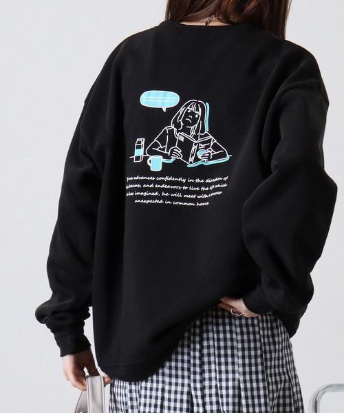 FUNALIVE(ファンアライブ)の「Brushed lining BIG sweatshirt / 裏起毛ビッグトレーナー unisex(スウェット・メンズ・ブラック/グレイッシュベージュ/ホワイト系1/ホワイト系2/グレー系2/杢グレー/ヘザーチャコール/ブラック系2/ベージュ系1/チャコールアッシュ/グリーン系1/チャコールグレー/ネイビー/オートミール/チャコール/グリーン/ブラック系1/グレー系1/ネイビー系1/ブラック系3・M/L/XL)」の5枚目の写真