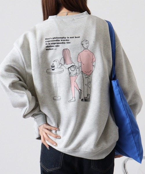 FUNALIVE(ファンアライブ)の「Brushed lining BIG sweatshirt / 裏起毛ビッグトレーナー unisex(スウェット・メンズ・ブラック/グレイッシュベージュ/ホワイト系1/ホワイト系2/グレー系2/杢グレー/ヘザーチャコール/ブラック系2/ベージュ系1/チャコールアッシュ/グリーン系1/チャコールグレー/ネイビー/オートミール/チャコール/グリーン/ブラック系1/グレー系1/ネイビー系1/ブラック系3・M/L/XL)」の15枚目の写真
