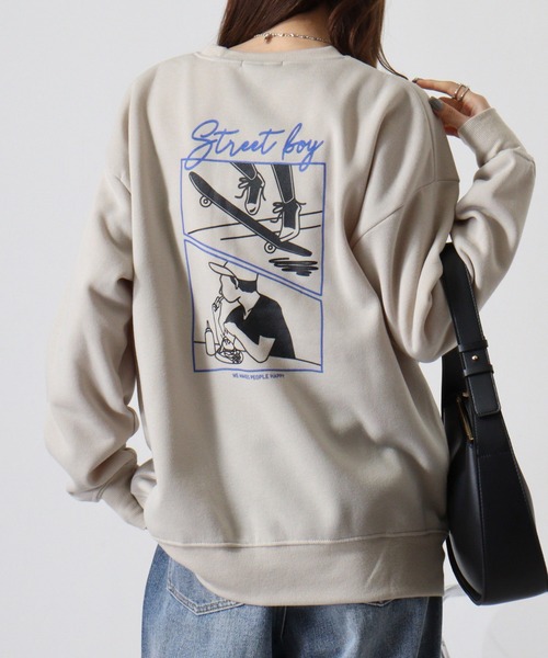FUNALIVE(ファンアライブ)の「Brushed lining BIG sweatshirt / 裏起毛ビッグトレーナー unisex(スウェット・メンズ・ブラック/グレイッシュベージュ/ホワイト系1/ホワイト系2/グレー系2/杢グレー/ヘザーチャコール/ブラック系2/ベージュ系1/チャコールアッシュ/グリーン系1/チャコールグレー/ネイビー/オートミール/チャコール/グリーン/ブラック系1/グレー系1/ネイビー系1/ブラック系3・M/L/XL)」の16枚目の写真