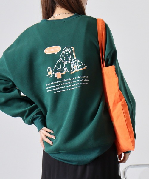 FUNALIVE(ファンアライブ)の「Brushed lining BIG sweatshirt / 裏起毛ビッグトレーナー unisex(スウェット・メンズ・ブラック/グレイッシュベージュ/ホワイト系1/ホワイト系2/グレー系2/杢グレー/ヘザーチャコール/ブラック系2/ベージュ系1/チャコールアッシュ/グリーン系1/チャコールグレー/ネイビー/オートミール/チャコール/グリーン/ブラック系1/グレー系1/ネイビー系1/ブラック系3・M/L/XL)」の18枚目の写真